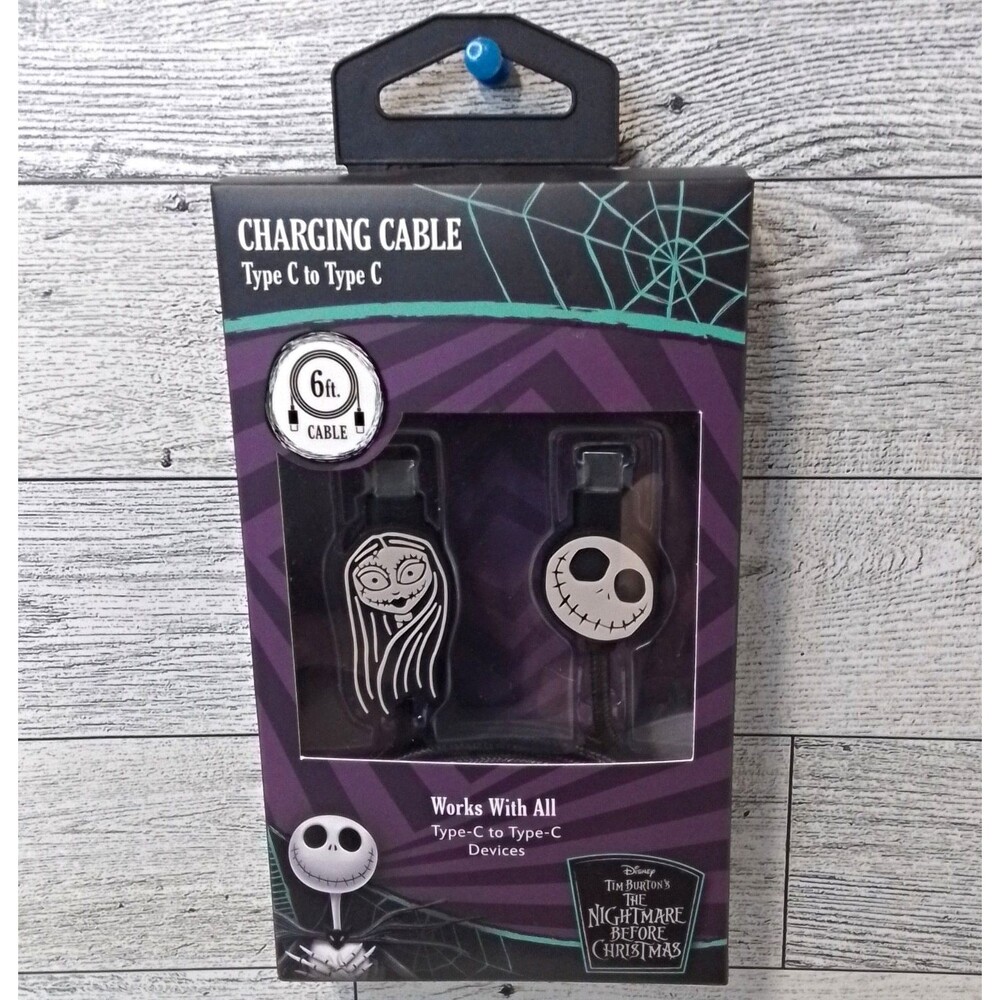 Disney Nightmare Before Christmas USB-C to USB-C Fast Charge 6 ft